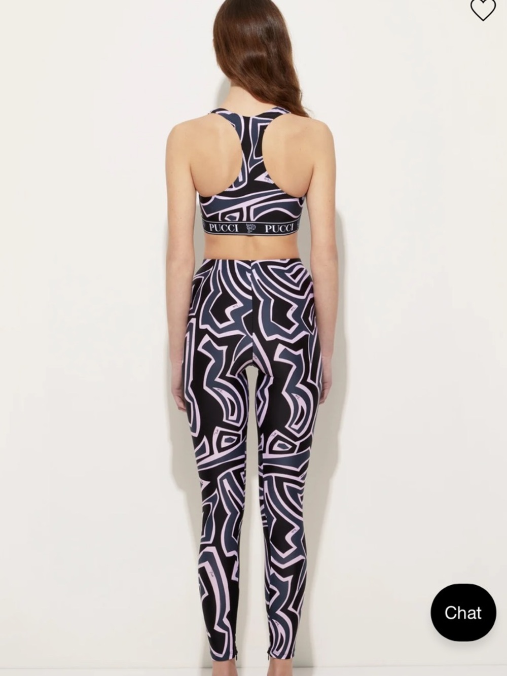 Emilio Pucci Black and Light Purple Swirl Print Leggings - Picture 7 of 7